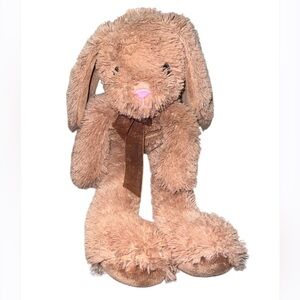 Goffa  Bunny Brown Chocolate Rabbit Easter Soft Stuffed Plush Embroidered Eyes